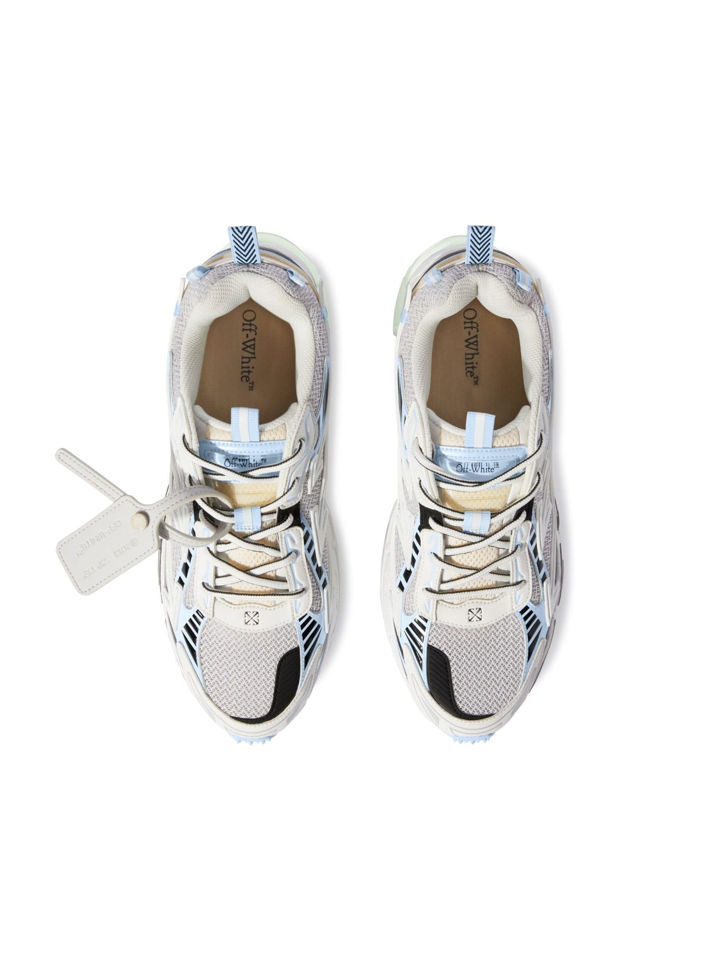 Off-White Be Right Back Suede Sneakers WHITE-LIGHT BLUE