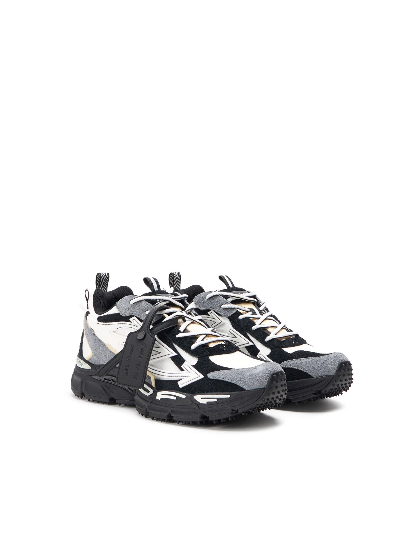 Off-White Be Right Back Suede Sneakers WHITE/BLACK