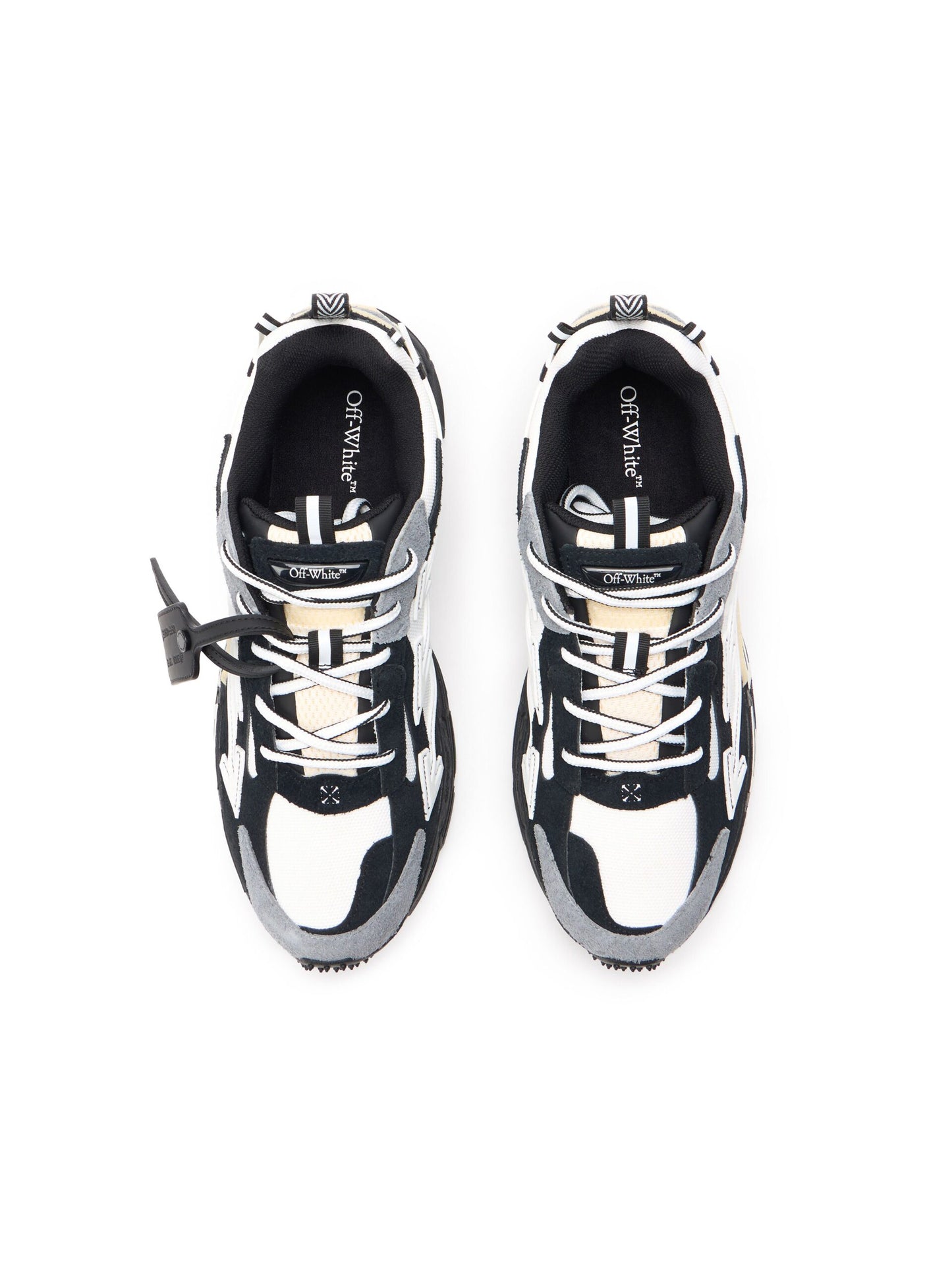 Off-White Be Right Back Suede Sneakers WHITE/BLACK