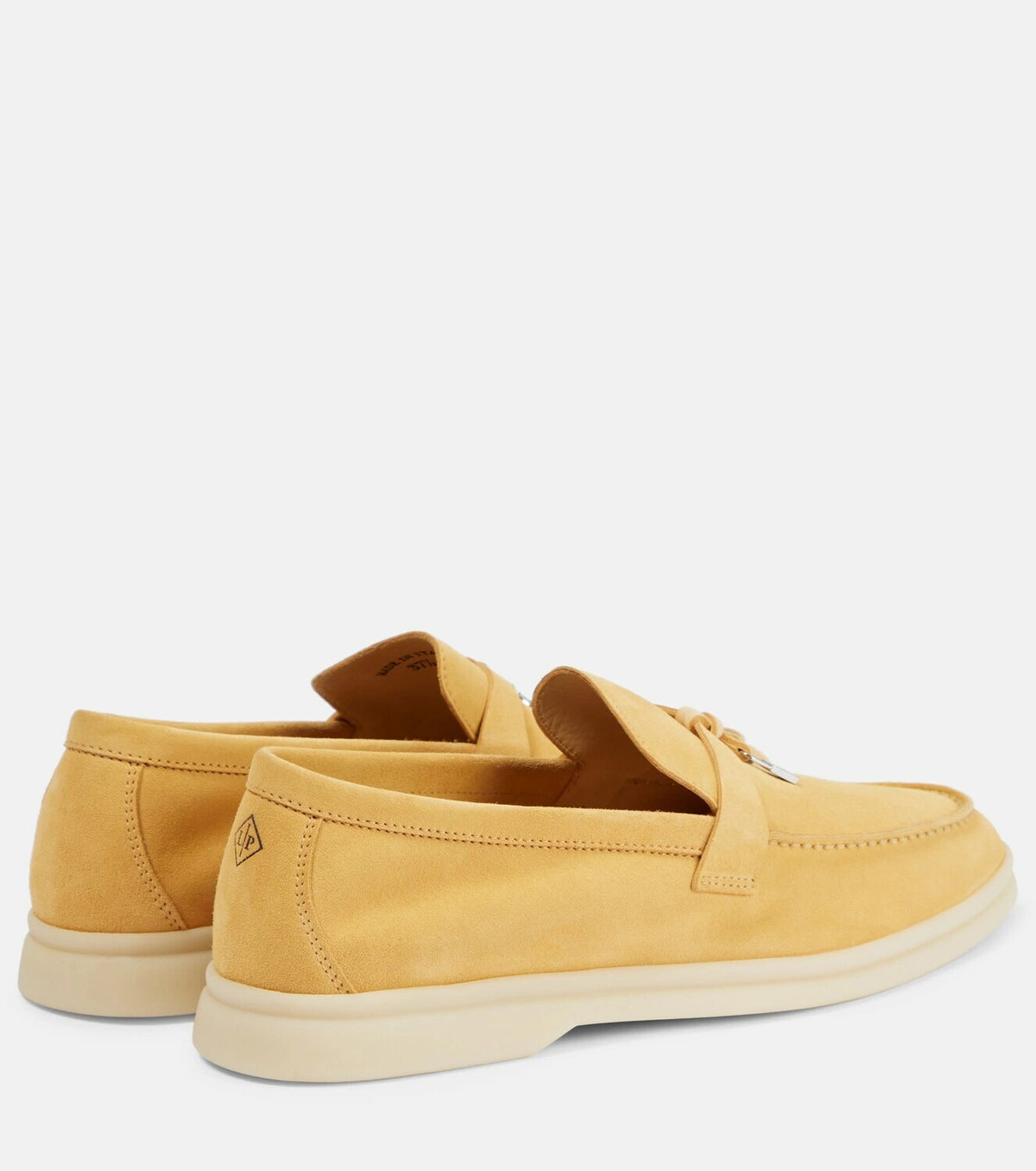 Loro Piana Summer Charms Walk Moccasins Suede Camel