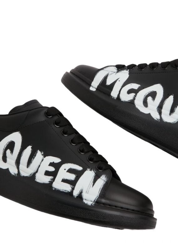 Alexander McQueen Oversized Graffiti Black White