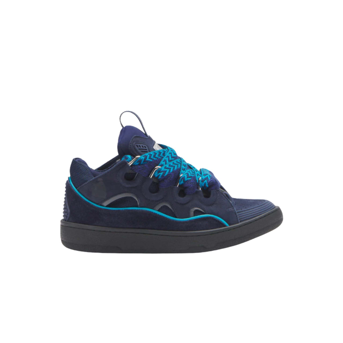 Lanvin Curb Leather Navy Blue