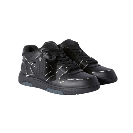 OFF-WHITE Out Of Office OOO low Tops Sartorial Stitching Black