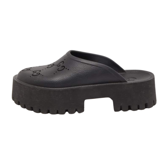 Gucci Perforated GG – Platform mules
