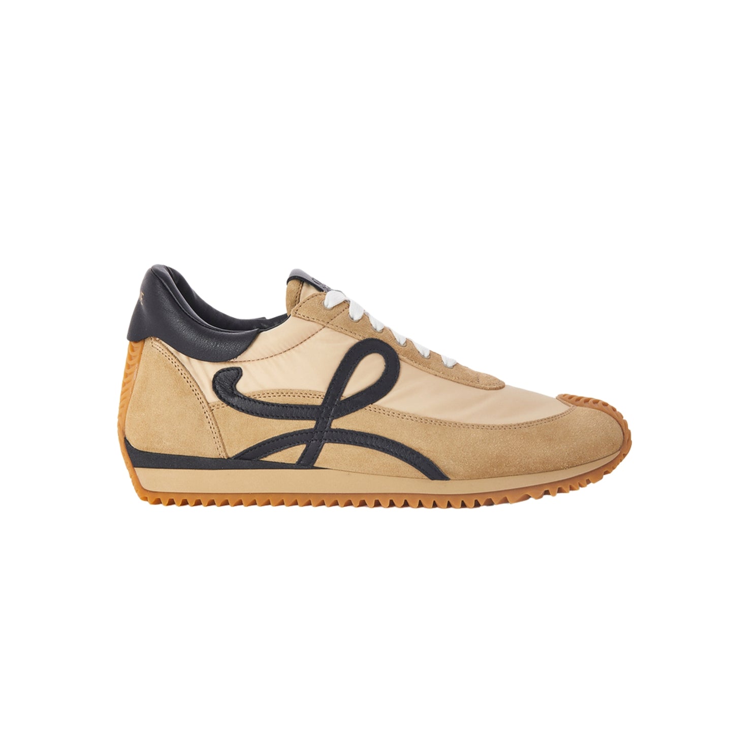 Flow Runner In Nylon And Suede Gold/Black
