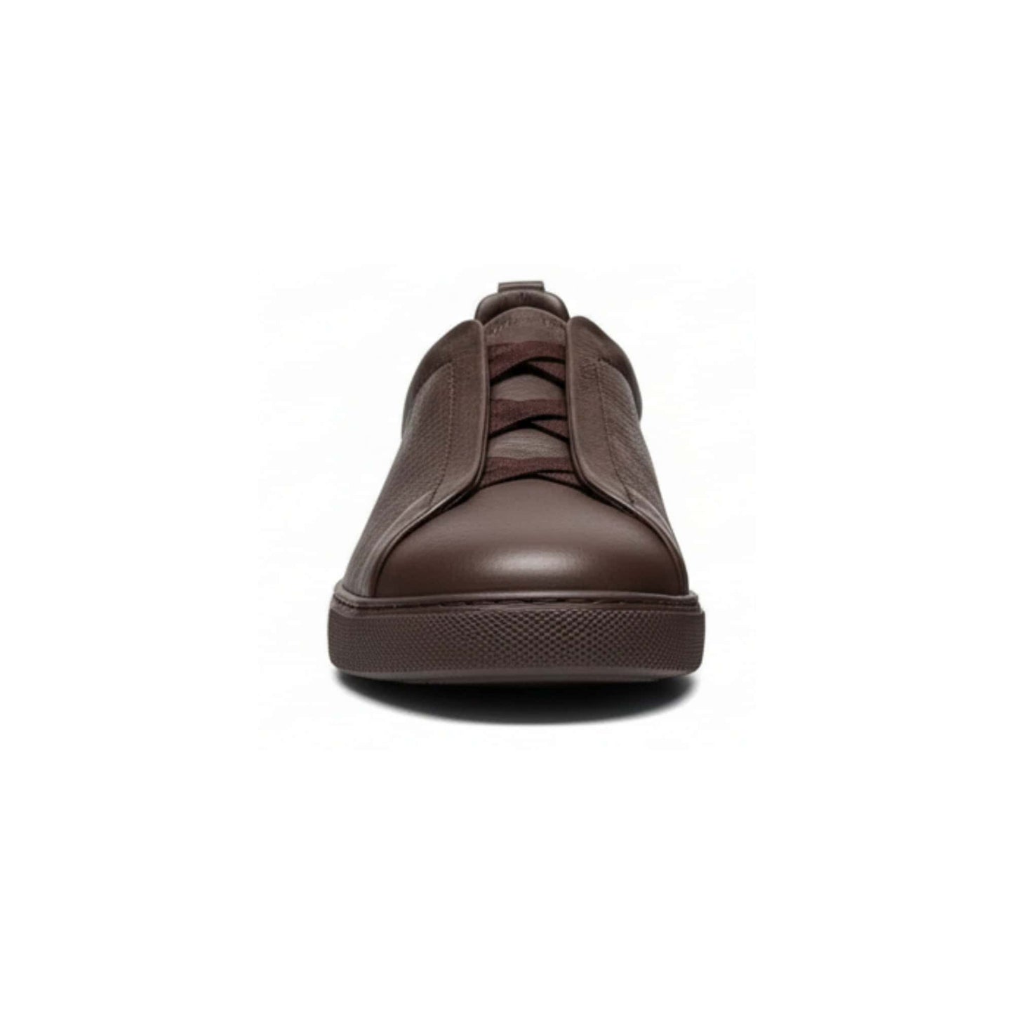 Zegna Suede Triple Stitch Sneakers Brown