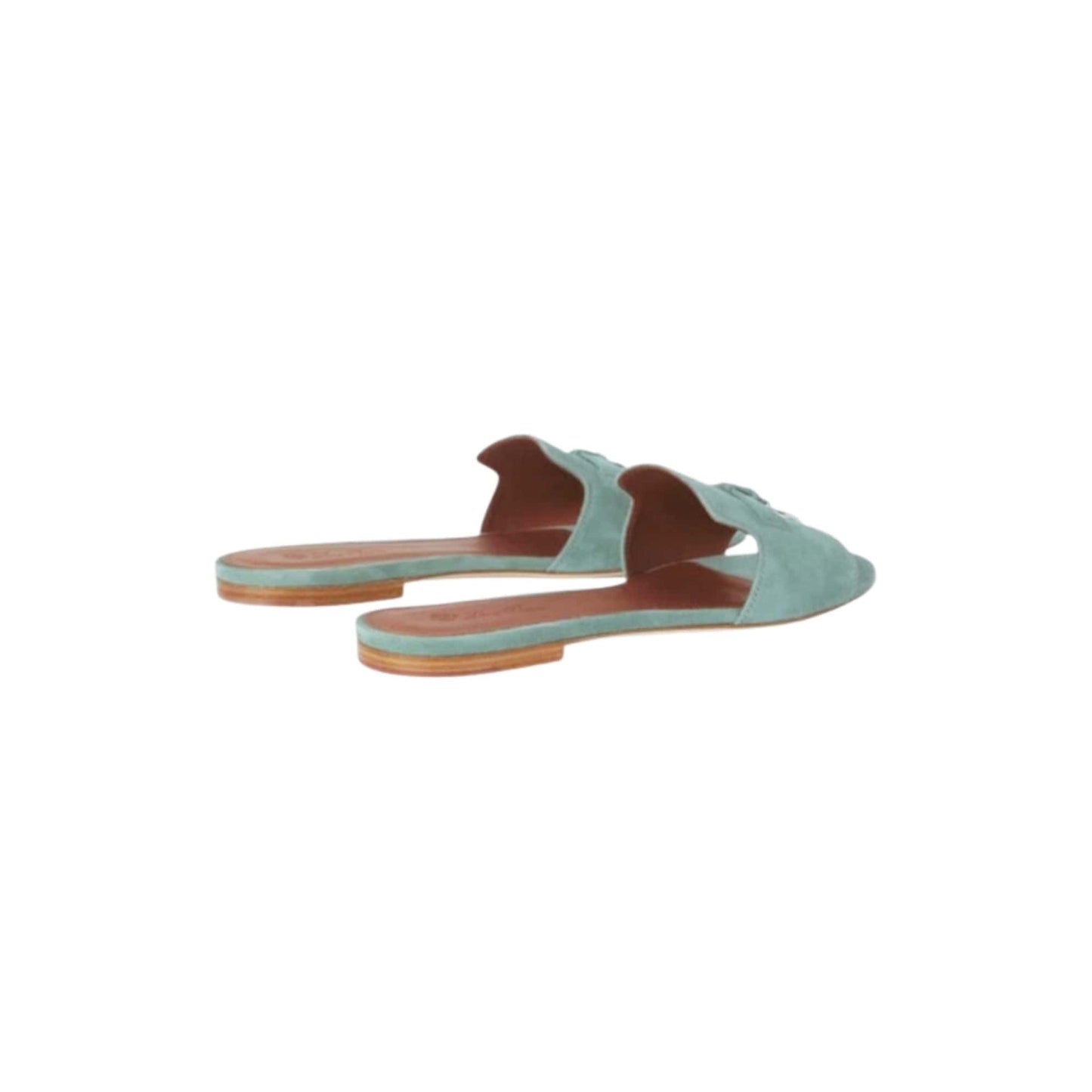 Loro Piana Summer Charms Sandal Suede Goatskin Camu Blue