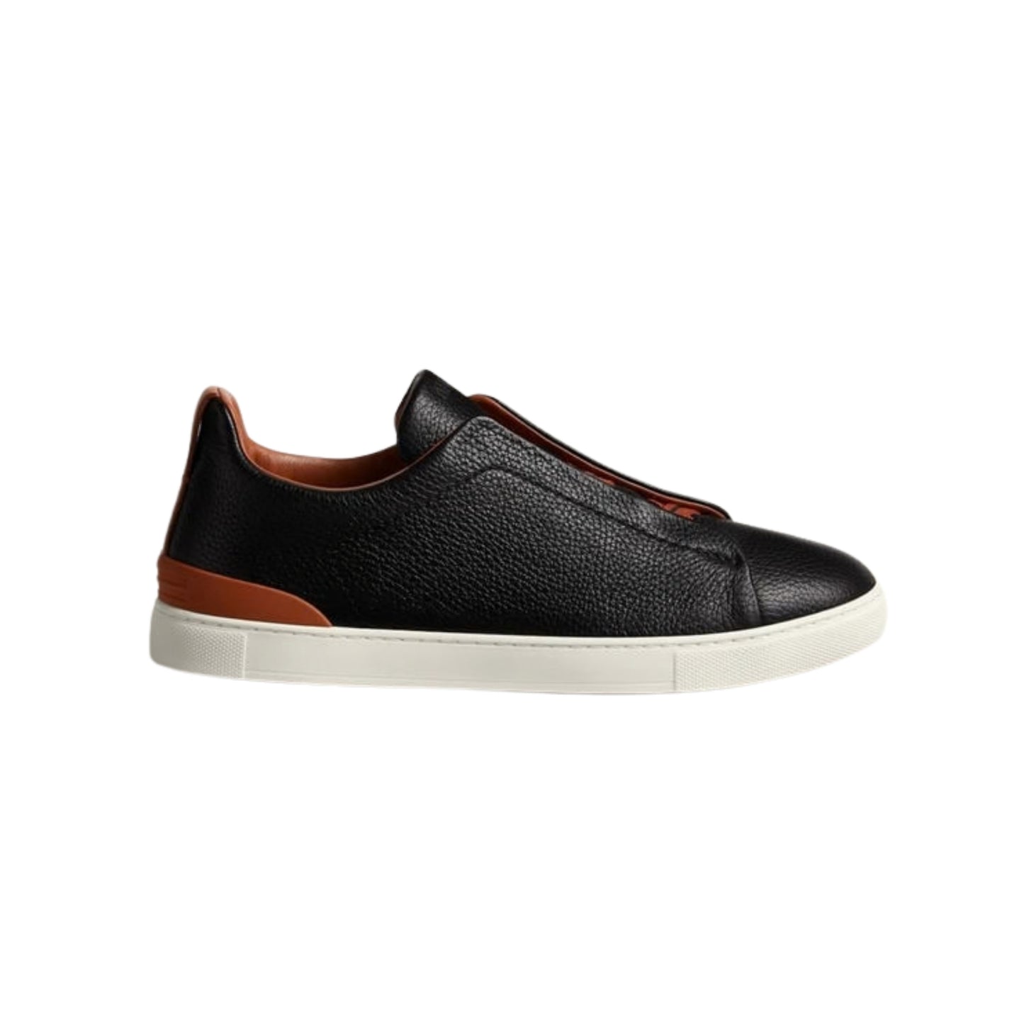 Zegna Black Deerskin Triple Stitch™ Sneakers