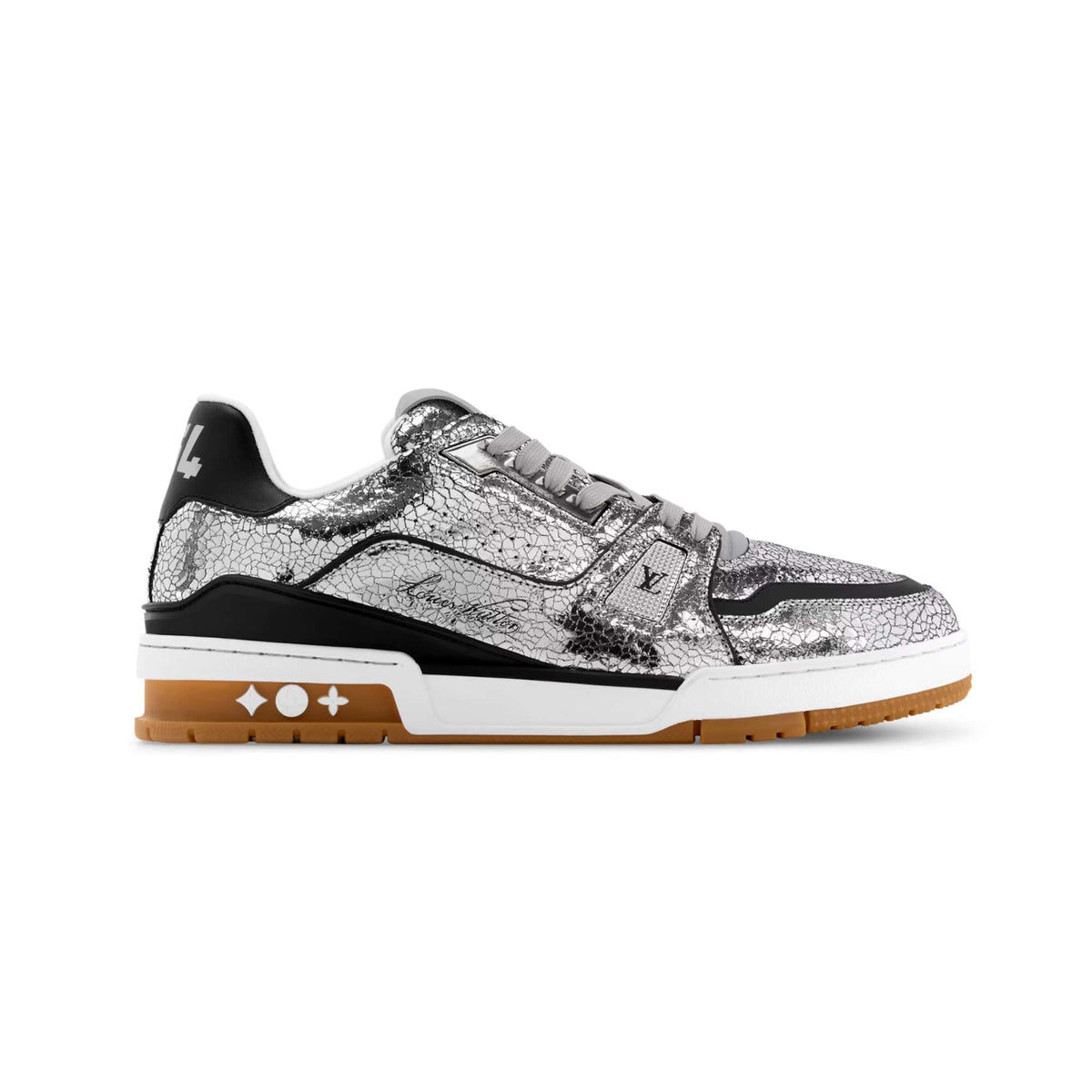 LV Trainer Sneaker Silver