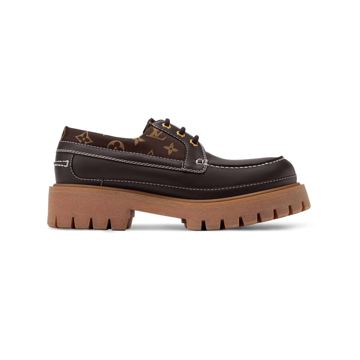 LV Remix Boat Shoe Brown