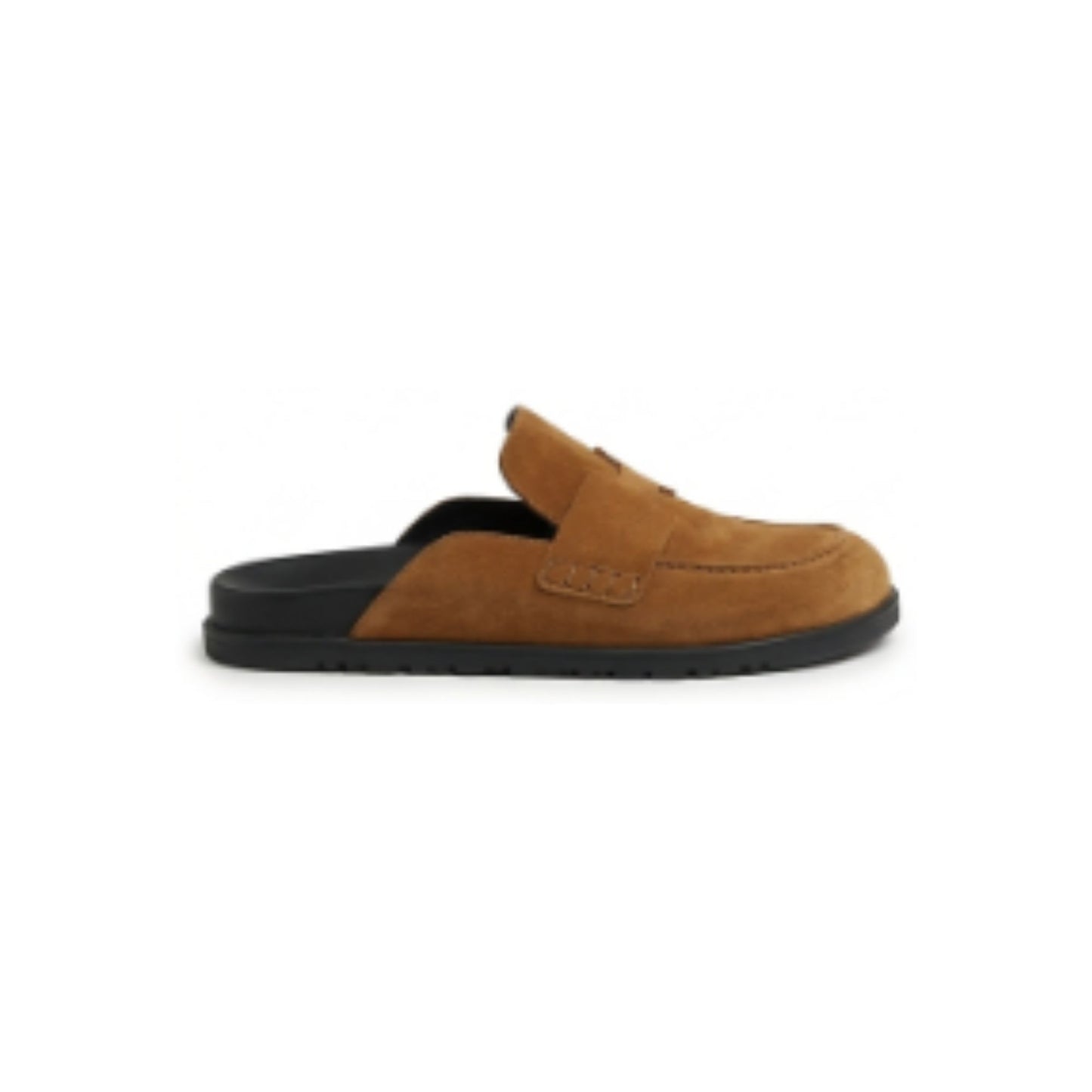 Hermès Go Mule In Brown Suede Calfskin Leather