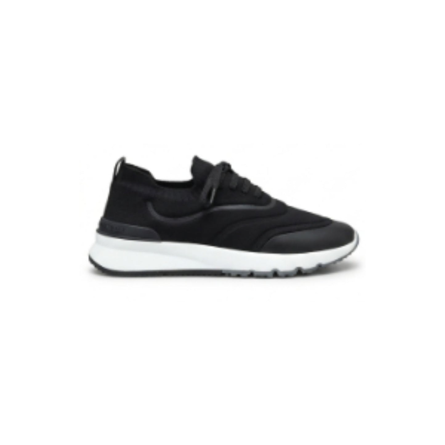 Brunello Cucinelli Techno Cotton Knit Runners With Heat-Bonded Details Black