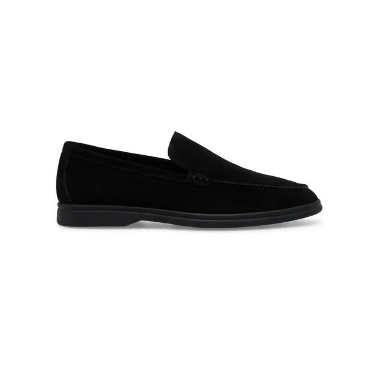 Loro Piana Summer Walk Loafer Suede Full Black