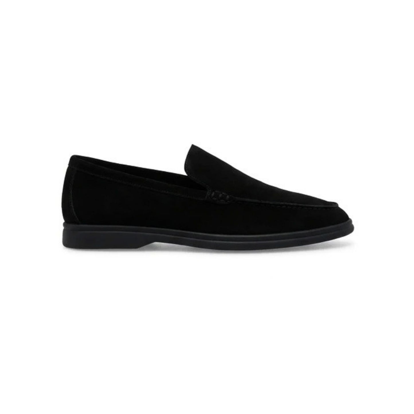 Loro Piana Summer Walk Loafer Suede Full Black