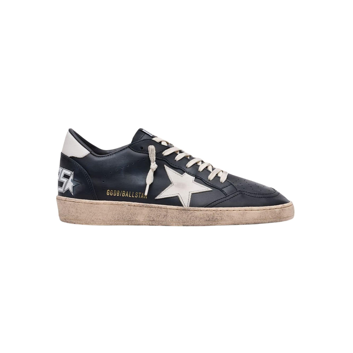 Men's Ball Star in black nappa with white leather star and heel tab