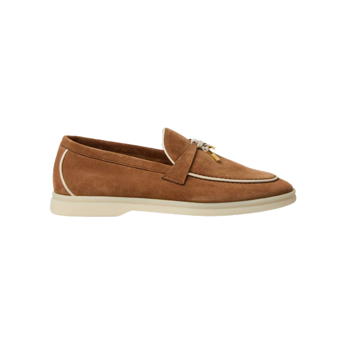 Loro Piana Summer Charms Walk Loafer Suede Vicuna