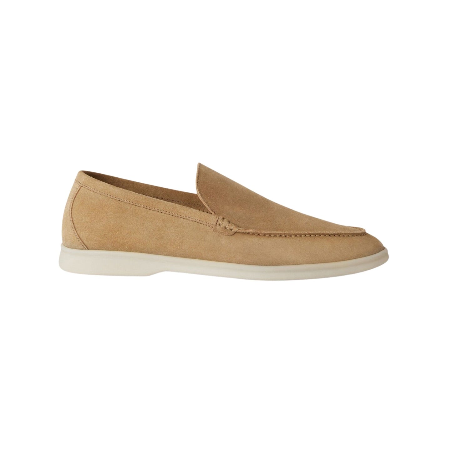 Loro Piana Summer Walk Loafer Suede Light Wood Smoke