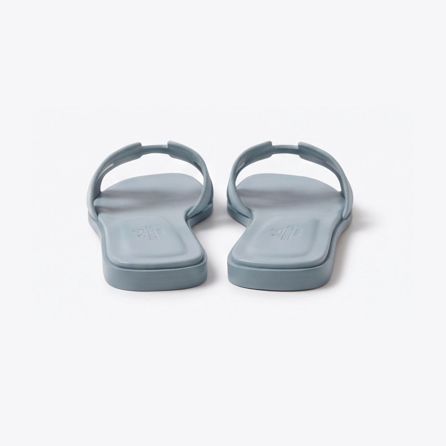 Hermes Oran Sandal Suede Baby Blue