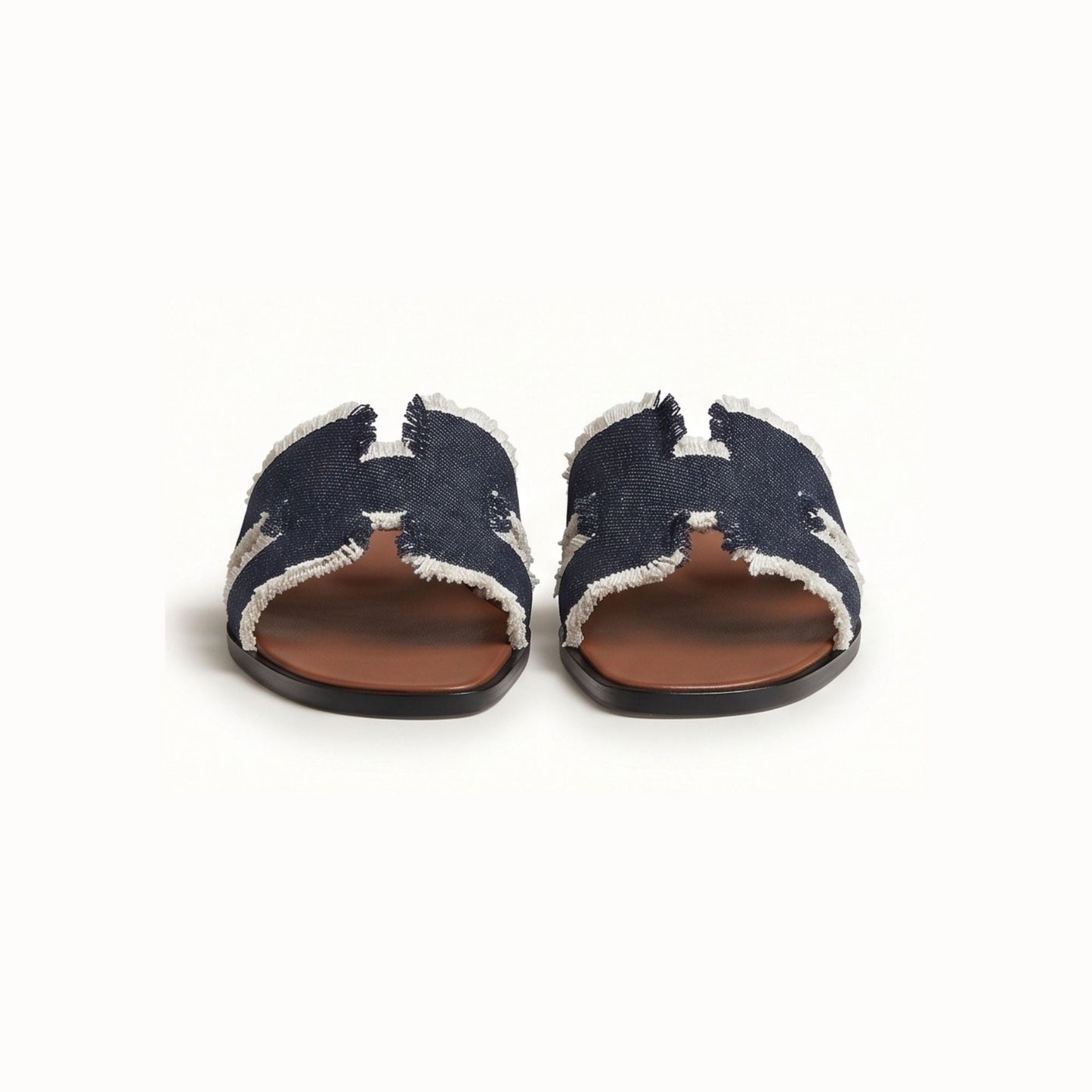 Hermes Oran Sandal Dark Bleu Clair Fanky