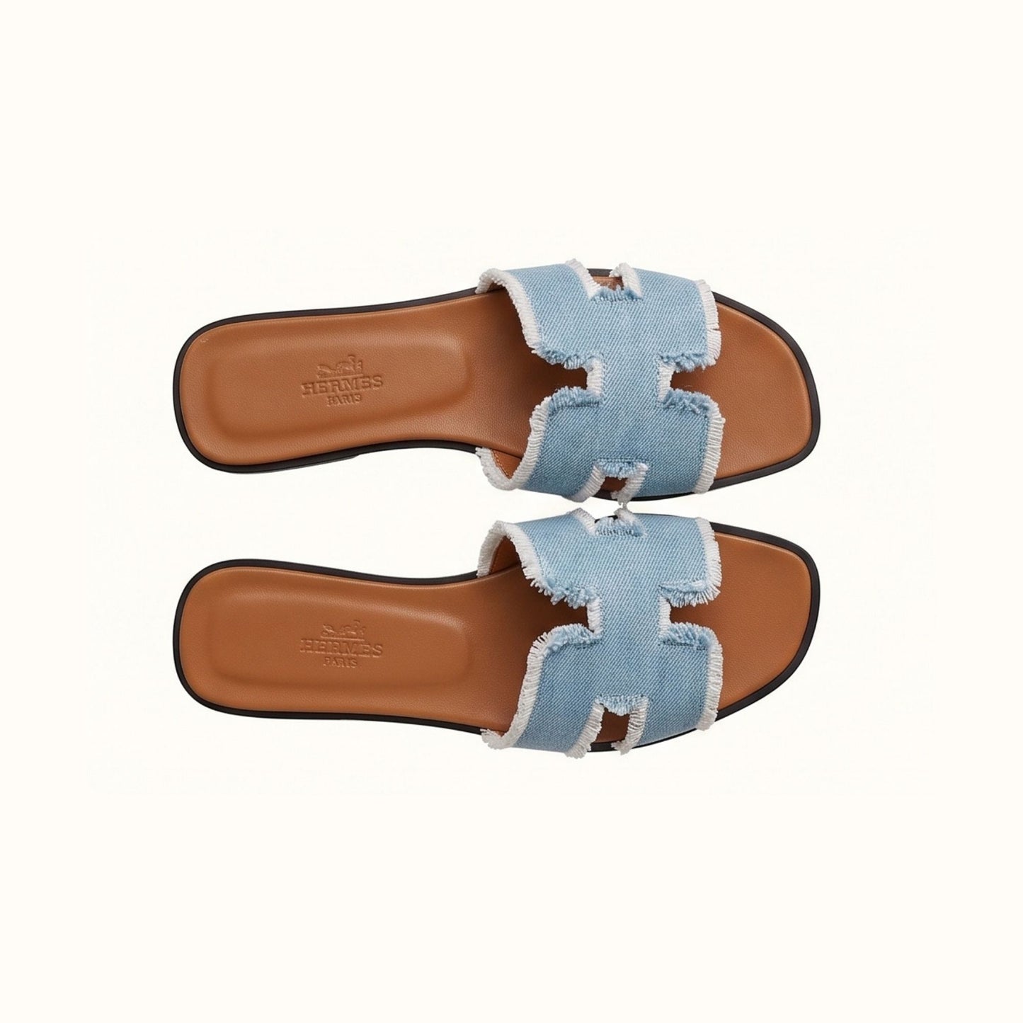 Hermes Oran Sandal Bleu Clair Fanky
