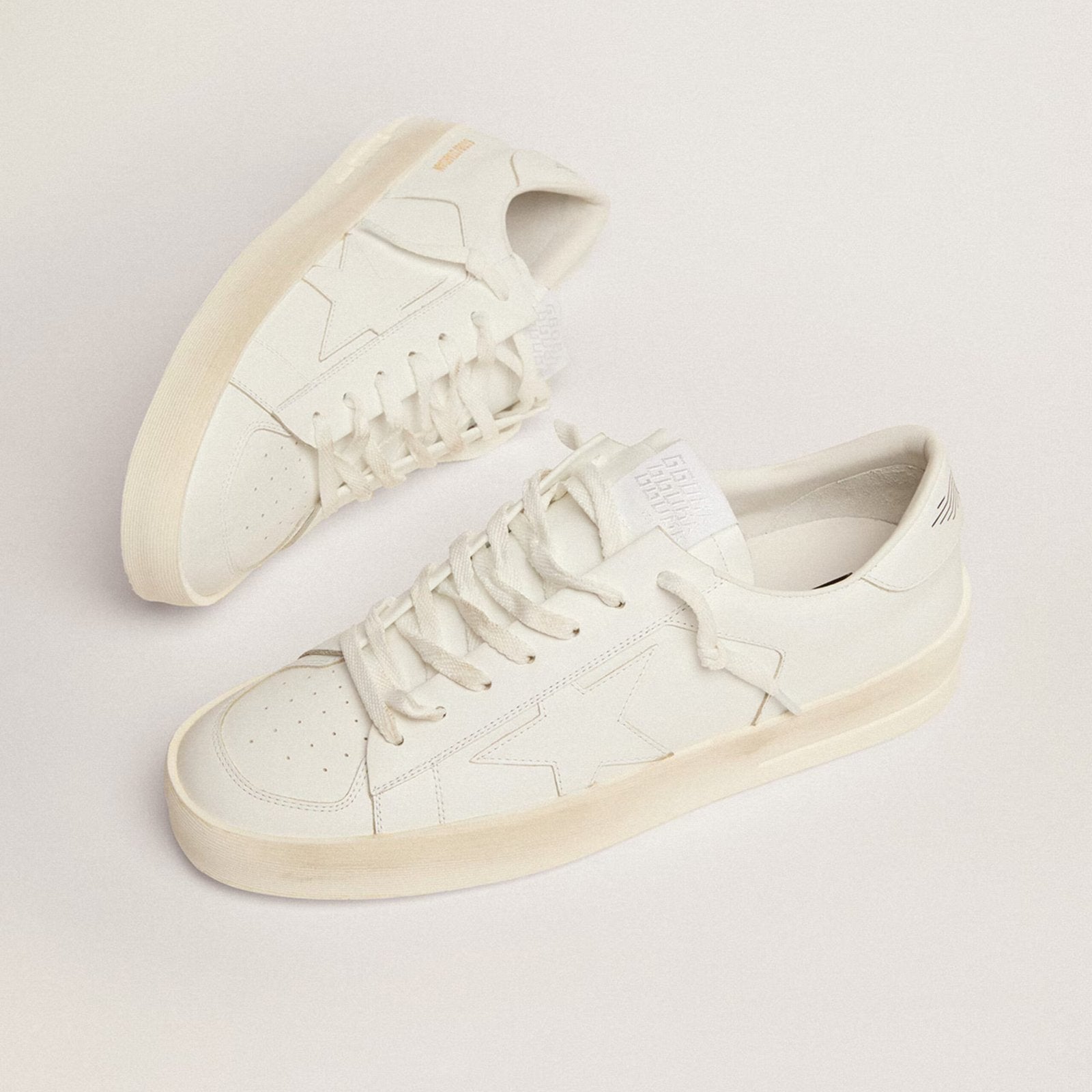 Golden Goose Men’s Stardan in white leather