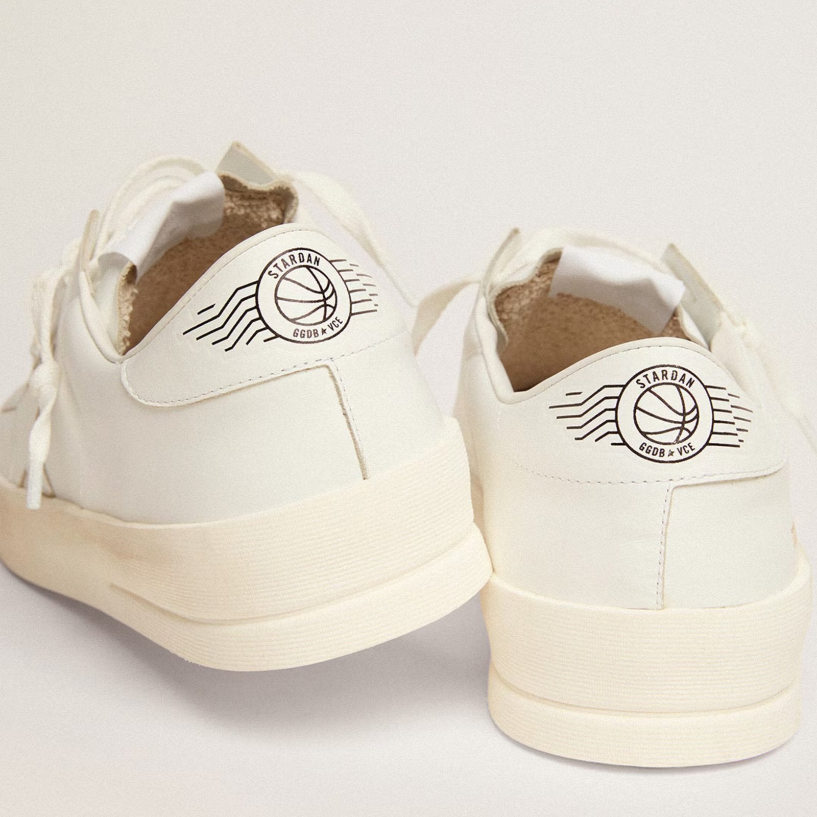 Golden Goose Men’s Stardan in white leather