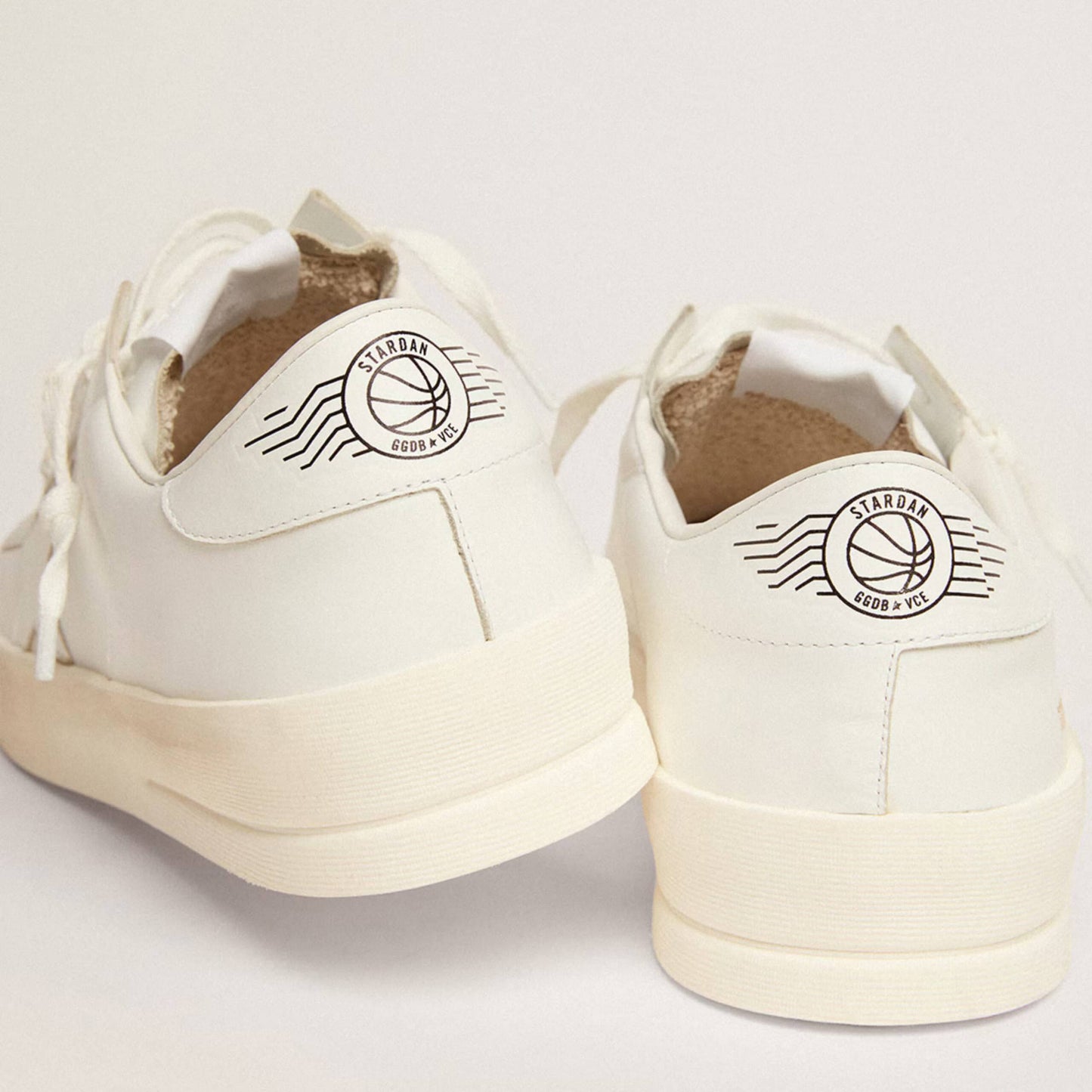 Golden Goose Men's Stardan in white leather