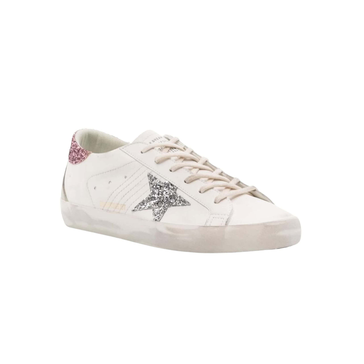 Golden Goose Super-Star White Pink Gray Glitter (Private Edition)