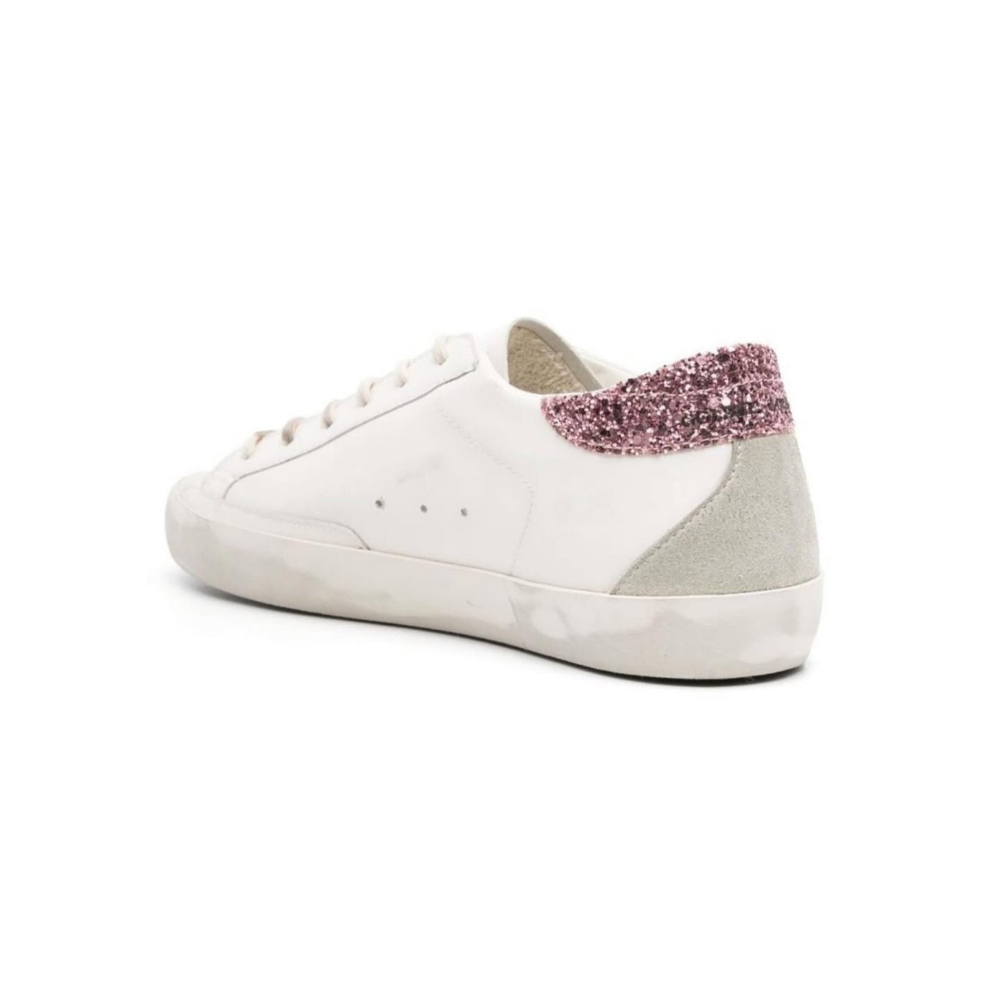 Golden Goose Super-Star White Pink Gray Glitter (Private Edition)