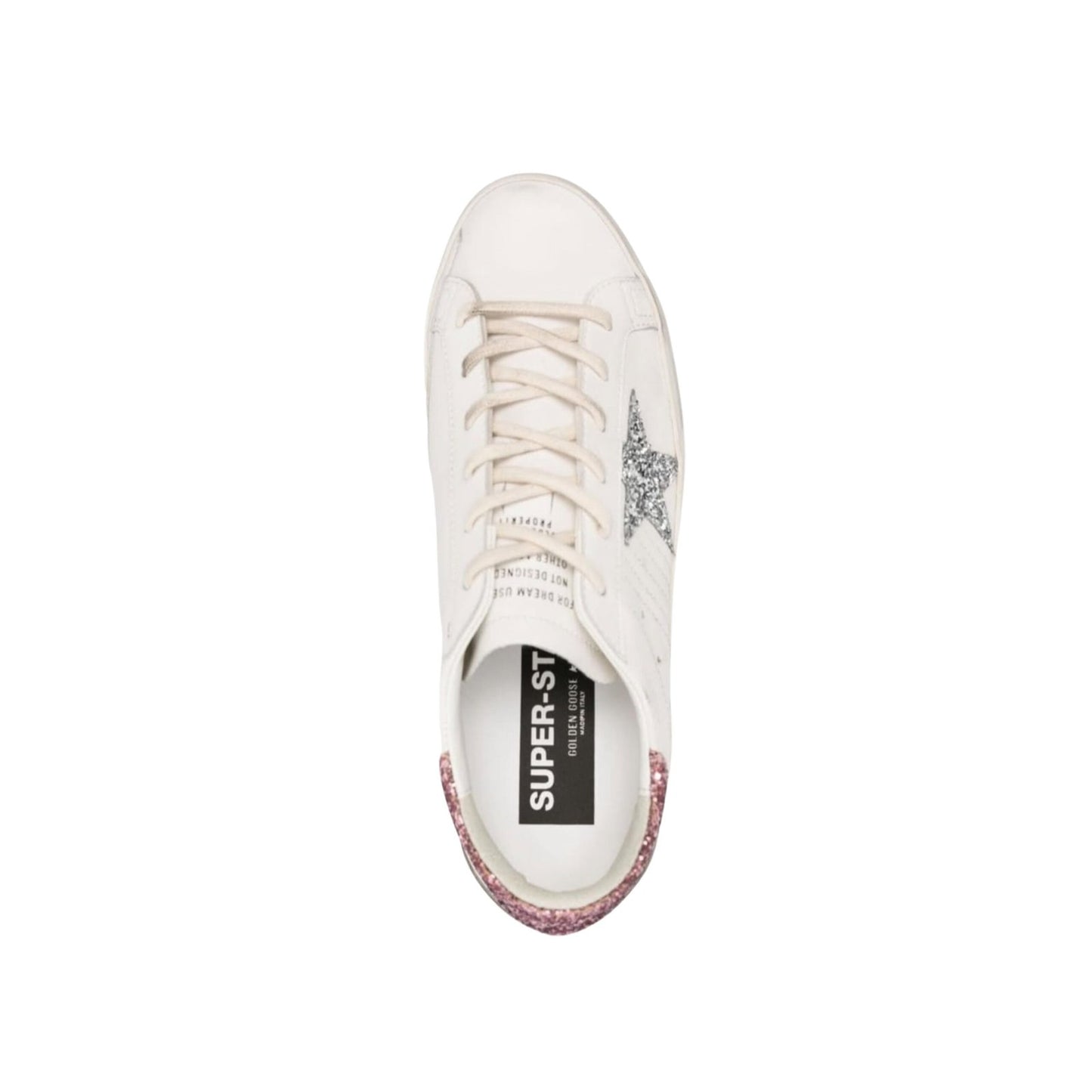 Golden Goose Super-Star White Pink Gray Glitter (Private Edition)