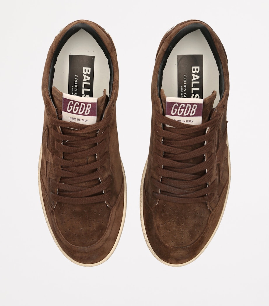 Golden Goose Brown Suede Ball Star Sneakers