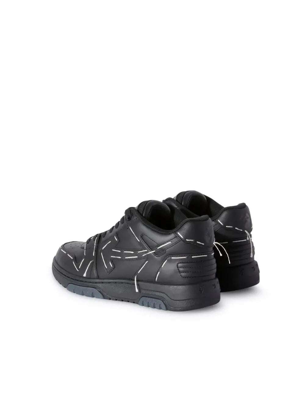 OFF-WHITE Out Of Office Low-top Sartorial Stitching Sneakers in Leather