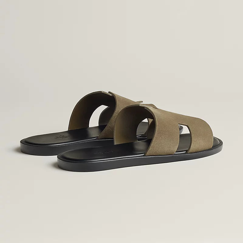 Hermes Izmir Sandal Vert Toundra