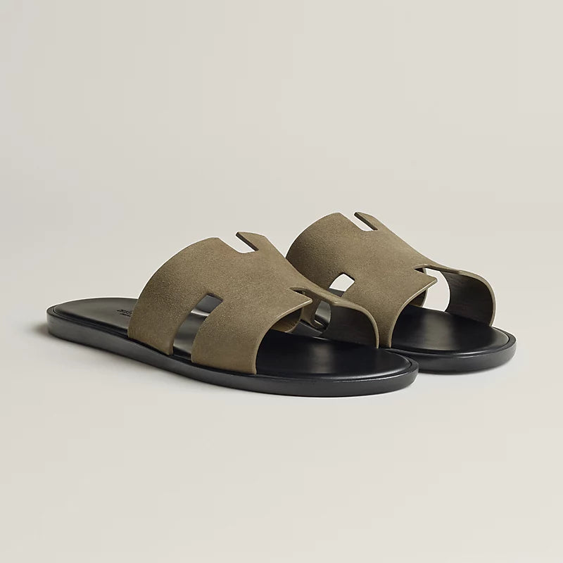 Hermes Izmir Sandal Vert Toundra