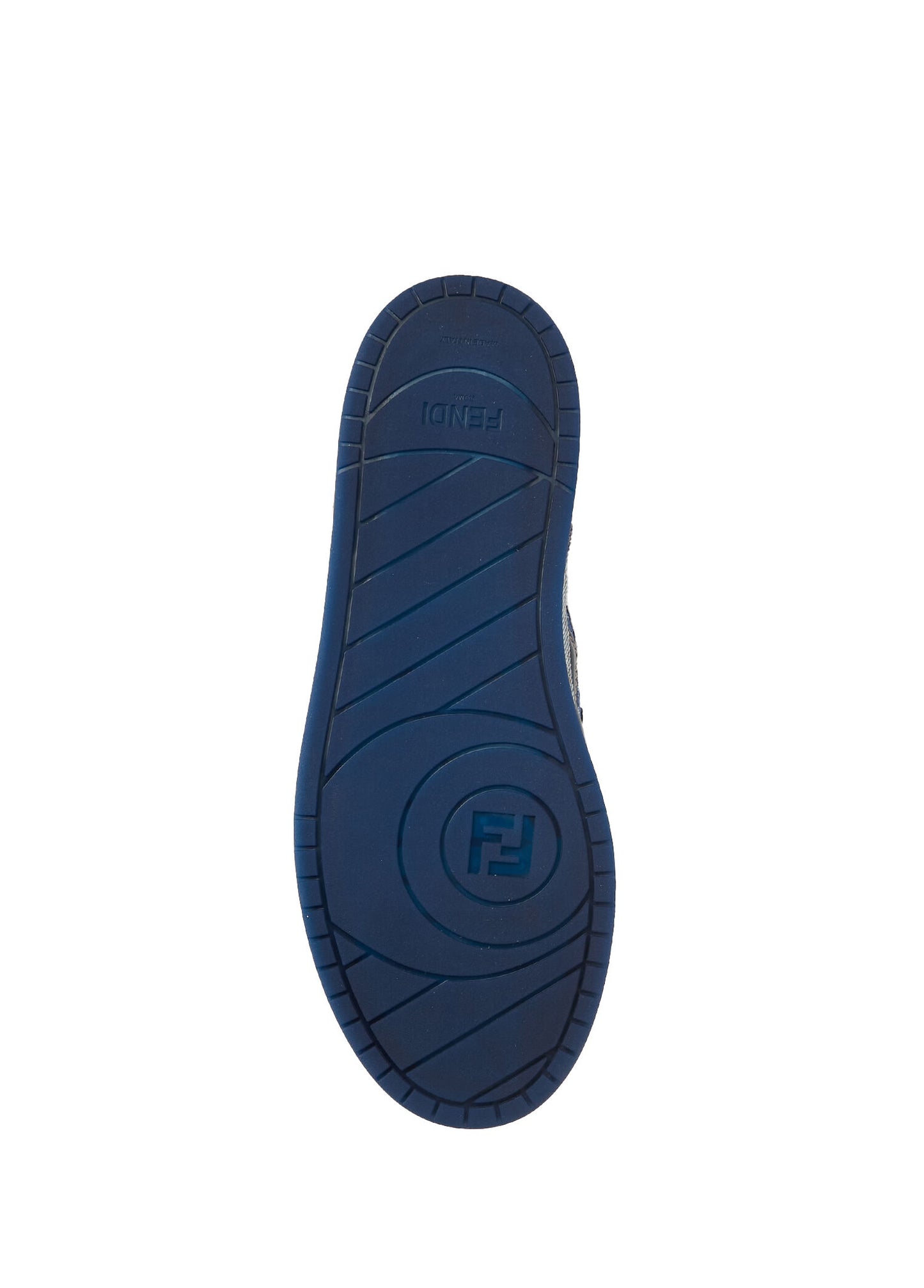 Fendi Match Sneakers Navy FF jacquard and white suede low-tops