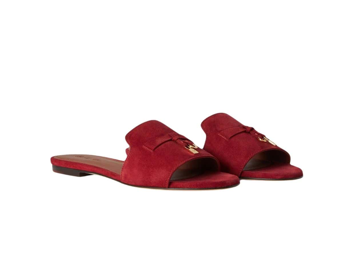 Loro Piana Summer Charms Sandal Suede Goatskin Camu Fruit