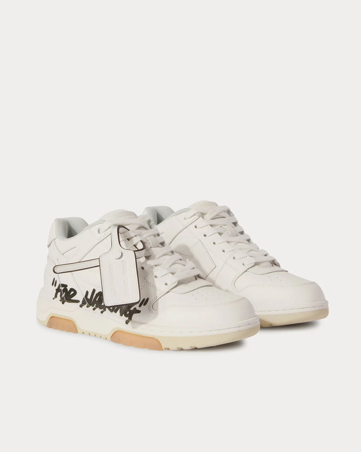 OFF-WHITE  Out Of Office "For Walking" White / Black Low Top Sneakers