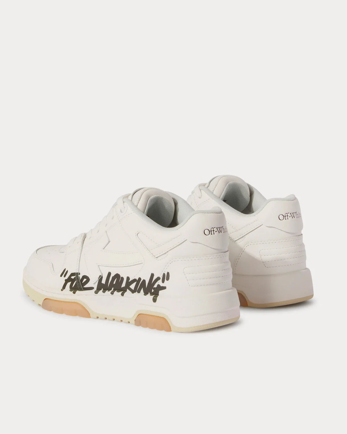 OFF-WHITE  Out Of Office "For Walking" White / Black Low Top Sneakers