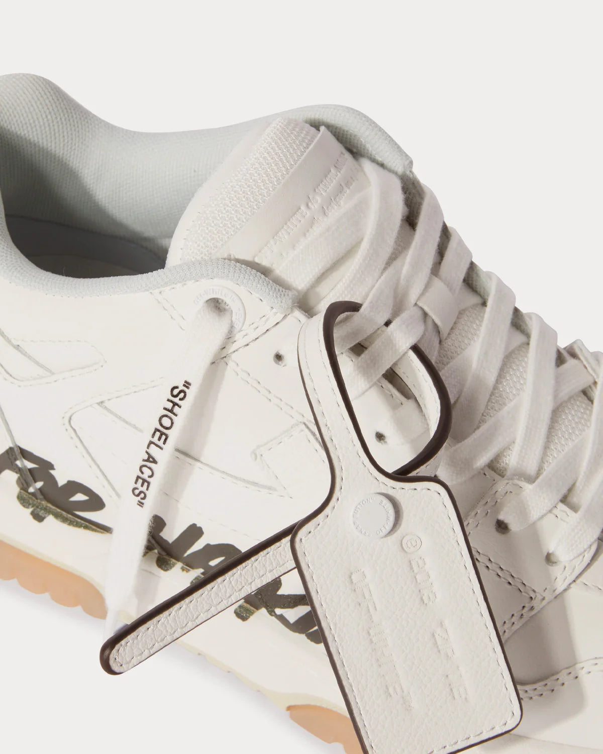 OFF-WHITE  Out Of Office "For Walking" White / Black Low Top Sneakers