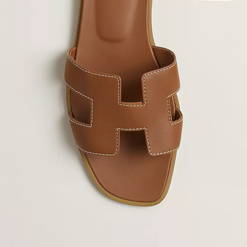 Hermes Oran Sandal Gold Box Calfskin Leather