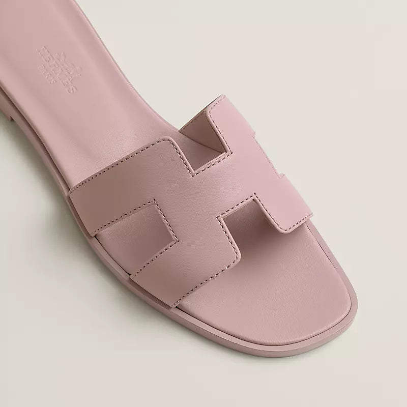 Hermes Oran Sandal Rose Cancan Leather