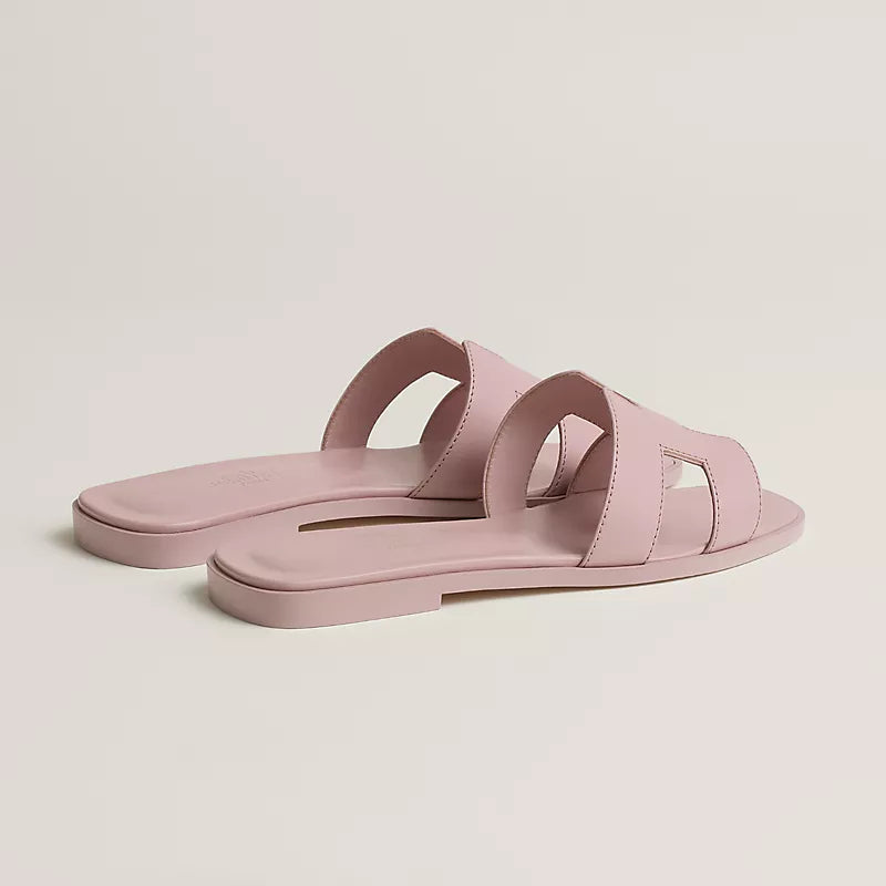 Hermes Oran Sandal Rose Cancan Leather