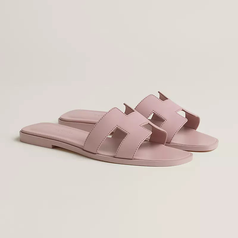 Hermes Oran Sandal Rose Cancan Leather