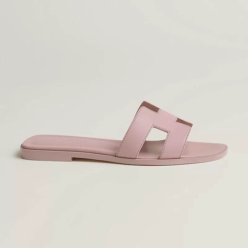 Hermes Oran Sandal Rose Cancan Leather