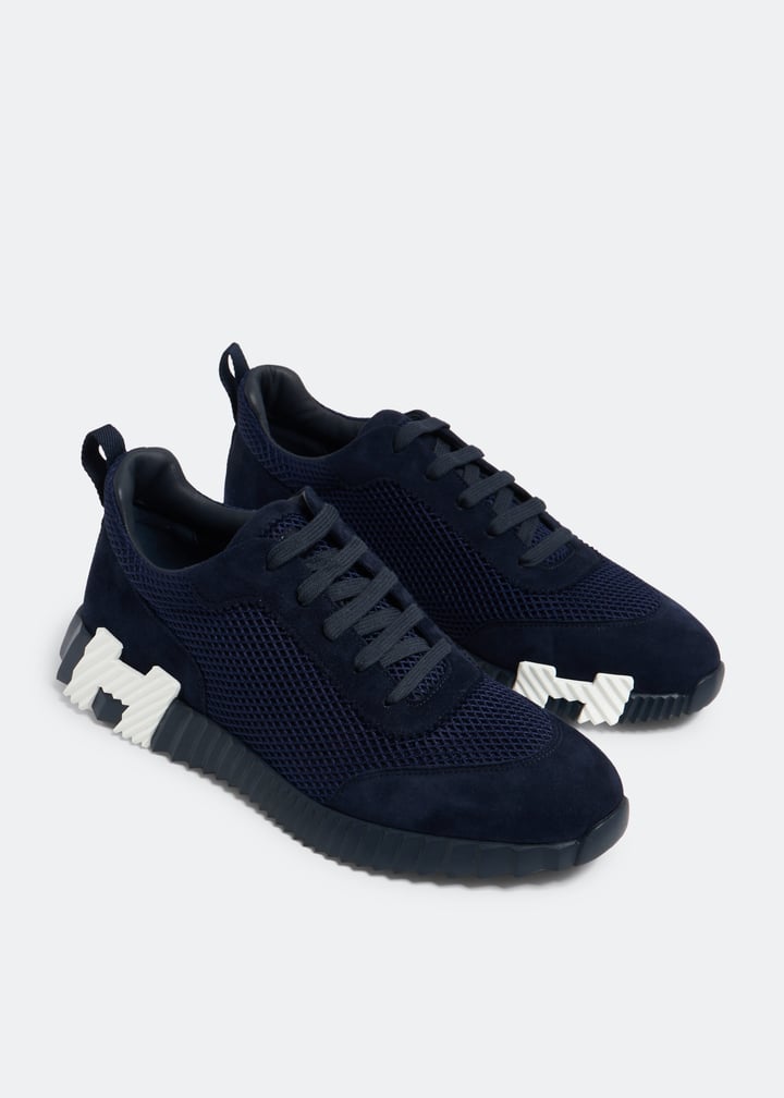 Hermès Pre-Loved  Bouncing Sneakers Navy